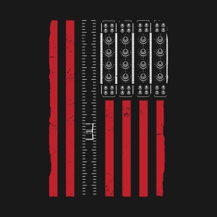 USA Flag with Synthesizer Panel T-Shirt