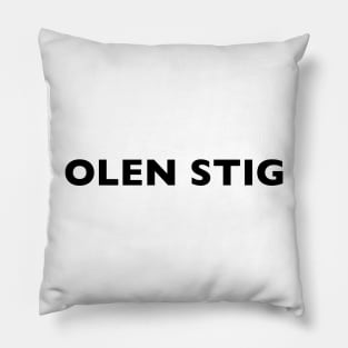 I AM THE STIG - Finnish Black Writing Pillow