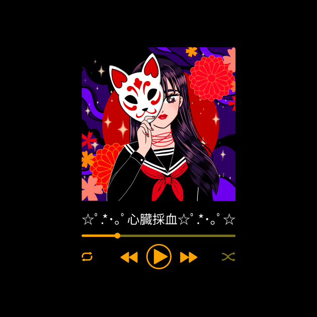 Kitsune Magical Girl Music Player by ER Merch 