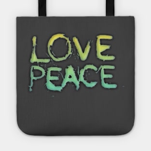 T SHIRT LOVE PEACE Tote