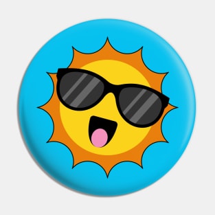 Kawaii Happy Sun with Sunglasses Pin