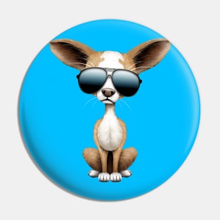 Cute Chihuahua Puppy Wearing Sunglasses Pin