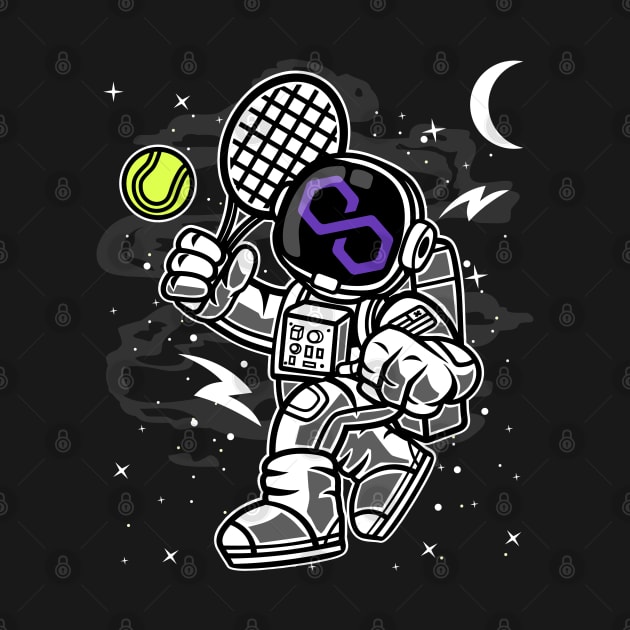 Astronaut Tennis Polygon Matic Coin To The Moon Crypto Token Cryptocurrency Blockchain Wallet Birthday Gift For Men Women Kids by Thingking About