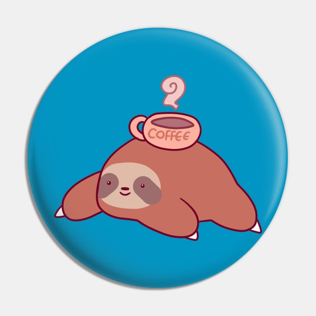 Sloth and Coffee Pin by saradaboru