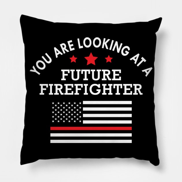 Future Fire Fighter - You are looking at future fire fighter Pillow by KC Happy Shop