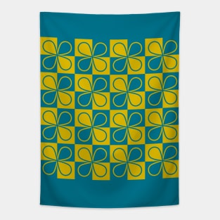 Bearberry Checkerboard (Blue) Tapestry