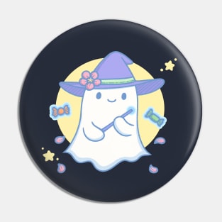 Flower Ghost Witch Pin