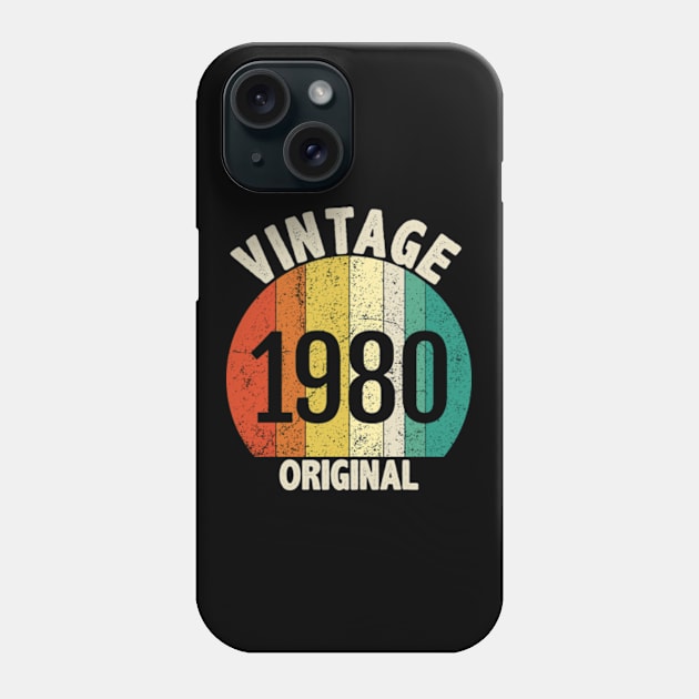 Vintage 1980 Original, best born in 1980 Phone Case by MinyMerch