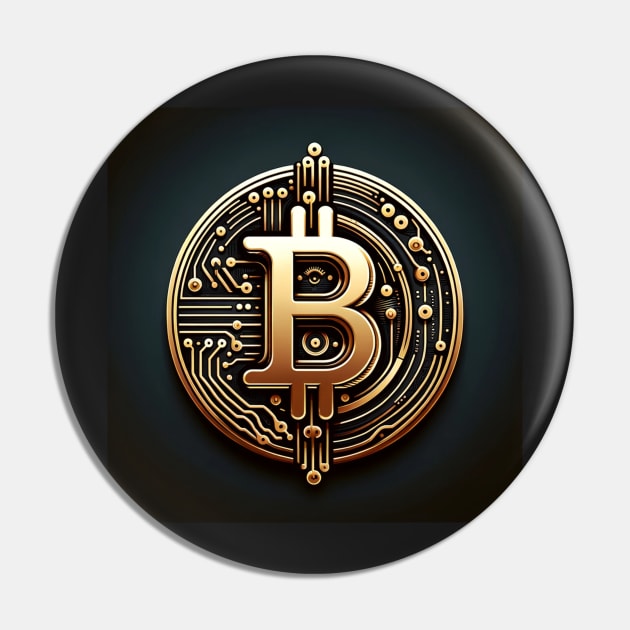 Circuit of Wealth: The Bitcoin Nexus Pin by heartyARTworks