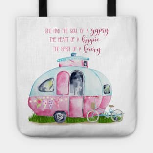 "Gypsy Hippie Fairy" Retro Camper Caravan Tote