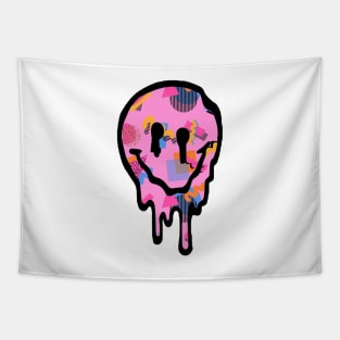 Saved by the Bell Drippy Smiley Face Tapestry