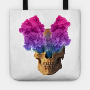 Subtle Bi Flag Halloween Skull Tote