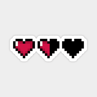 Video Game Hearts – Half Health Magnet