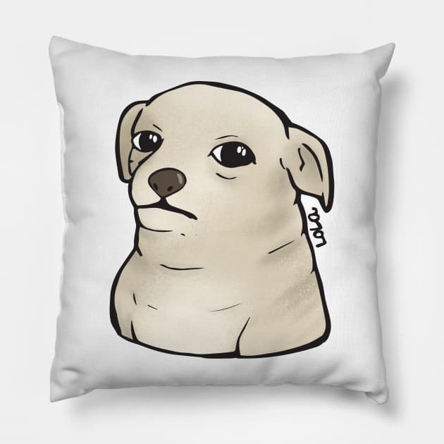 Disapproval Doggo Pillow by LaGataLola