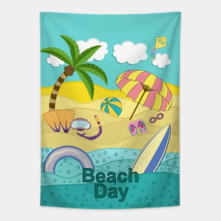 Hello Summer - Beach Day Tapestry