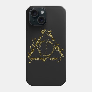 Gold Script Design Phone Case