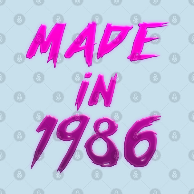 Discover Made In 1986 // Retro Birthday Gift Design - Made In 1986 - T-Shirt