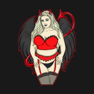 Sexy Devil in Red Moody Vixxxen T-Shirt