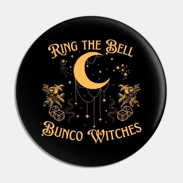 Ring the Bell Bunco Witches Roll the Dice Bunco Game Pin by MalibuSun