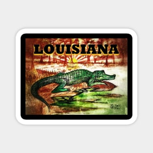 Louisiana alligator Magnet