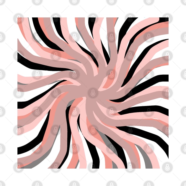 Geometric. vane. pink. white. black. colorful. abstract. by PrintedDreams