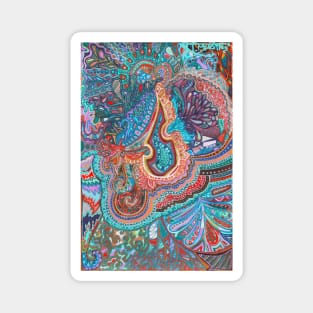 Detailed Colorful Doodle Magnet