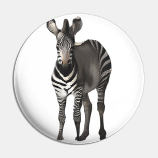 Cute Quagga Drawing Pin