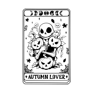 "Autumn Lover" Skeleton Funny Tarot Card T-Shirt