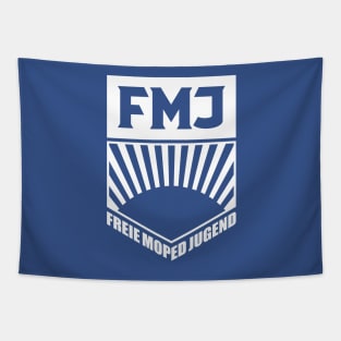 FMJ - Free Moped Youth Logo (White) Tapestry