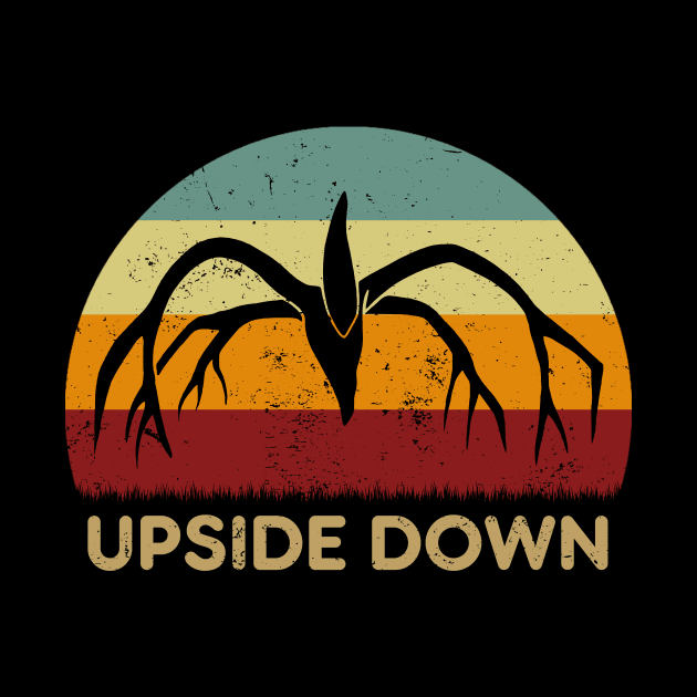 Retro Sunset - Stranger Things Upside Down by GoodIdeaTees