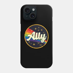 Ally // Rainbow In Space Vintage Grunge-Style Phone Case