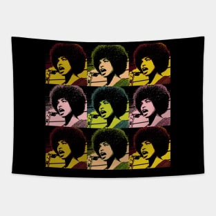 Angela Davis - Superstar in Earthy Tones Tapestry