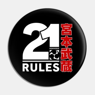 21 Rules of Life - Miyamoto Musashi (Dokkodo) Pin