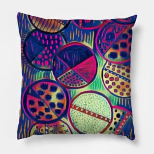 Colorful particles art Pillow