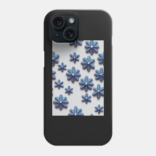 Christmas Seamless Pattern - Snowflakes #4 Phone Case