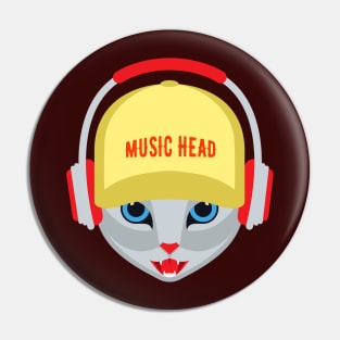 Music Head Pin