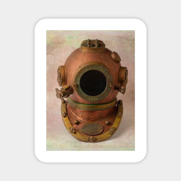 Copper Deep Sea Diving Helmet Magnet by photogarry