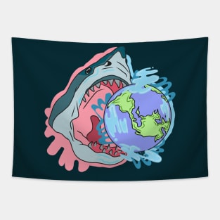 Space Shark v2 Tapestry