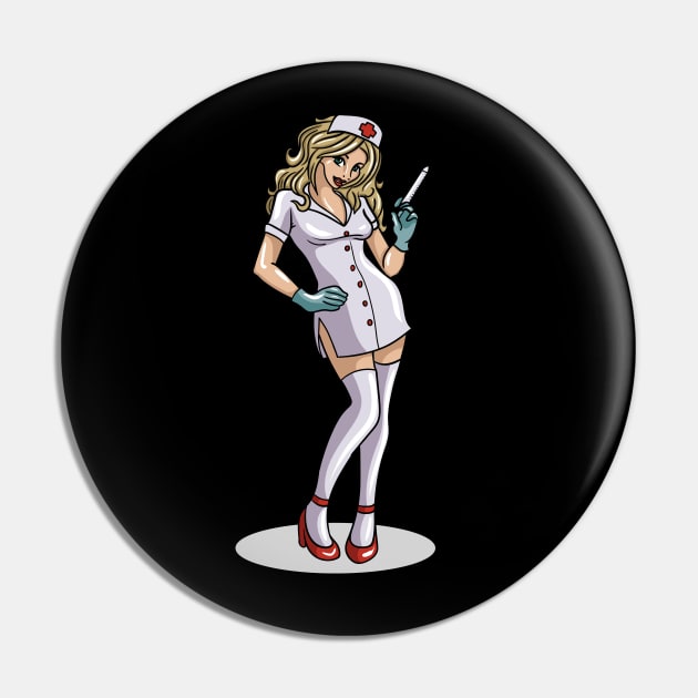 Sexy Nurse Pin by LetsBeginDesigns