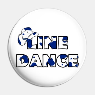 COUNTRY Line Dance Blue Cow Spots Pin