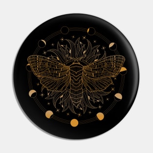 Satin Moth | Moon Phases Pin