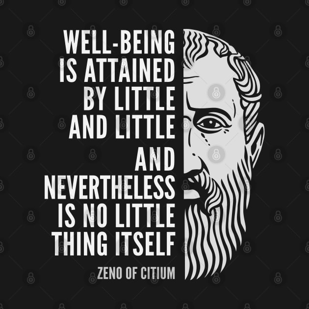 Zeno of Citium Inspirational Stoicism Quote: Well-Being by Elvdant