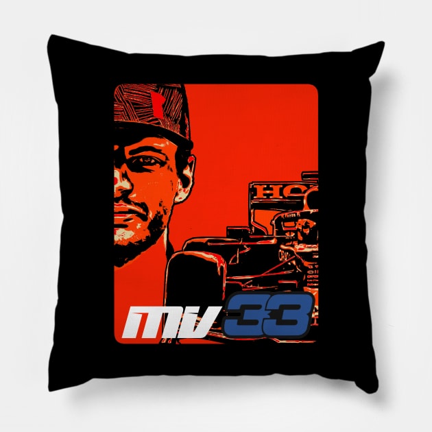 Maxx Verstappen Pillow by Pixelwave