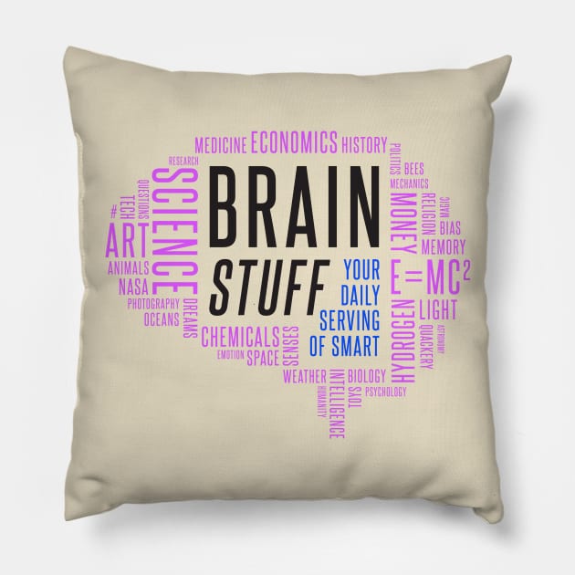 Brain Stuff Calligram v3 Pillow by BrainStuff