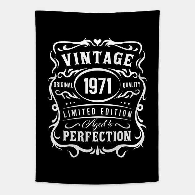 Vintage 1971, Aged to Perfection! Tapestry by ArtOnly