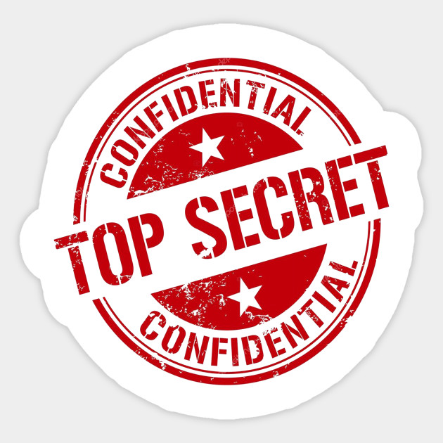 Top Secret Top Secret Pegatina Teepublic Mx