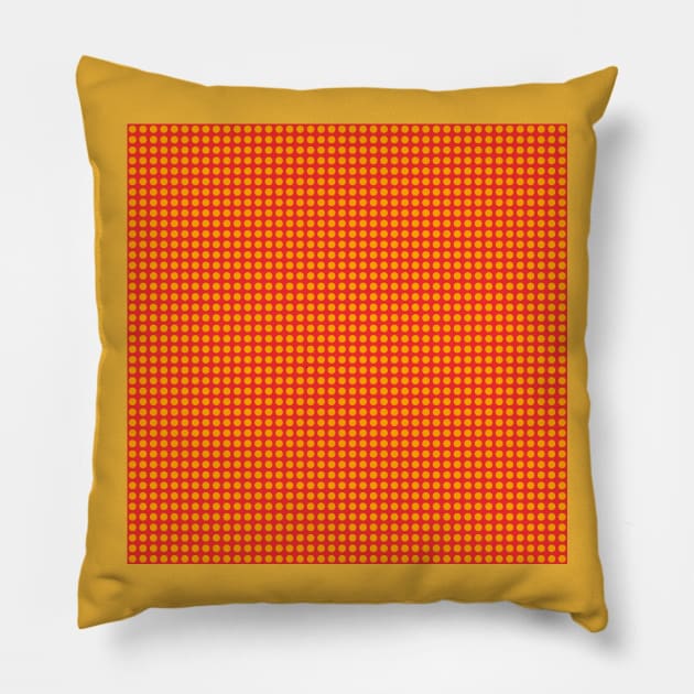 Orange Fire Brick Pattern Pillow by mydesignontrack