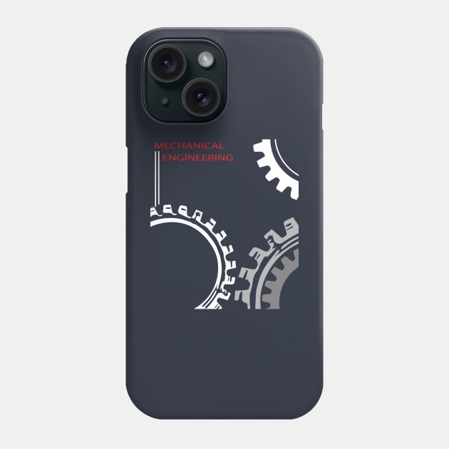 mechanical engineering text & gear logo design Phone Case by PrisDesign99