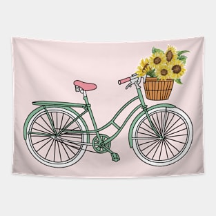 Sunflower Bicycle Tapestry