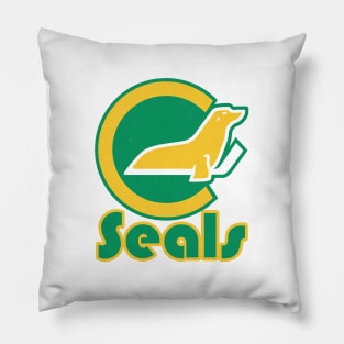 Defunct California Golden Seals Hockey Pillow